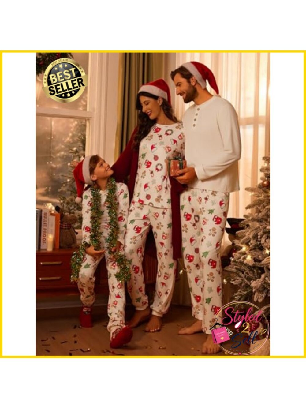 Matching Family Christmas Pajama Set Long Sleeve Holiday Loungewear - Picture 4 of 6